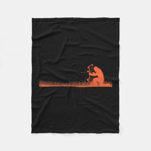 Funny Bigfoot Archery Bow Hunter Sasquatch Bow Hun Fleecedecke (Vorderseite)