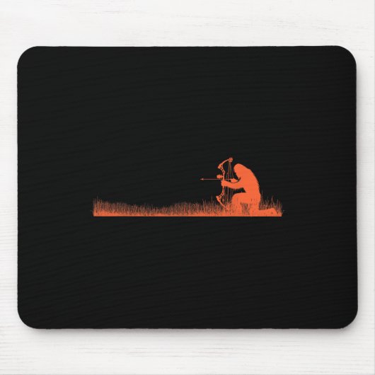 Funny Bigfoot Archery Bow Hunter Sasquatch Bow Hun Mousepad (Vorne)