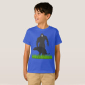 Funny Bigfoot beim Hund T-Shirt (Vorne ganz)
