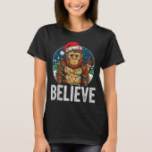 Funny Bigfoot Believe Christmas Sasquatch Santa Fo T-Shirt (Vorderseite)