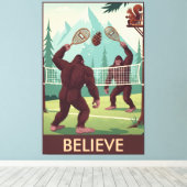 Funny Bigfoot believe Leinwanddruck (Insitu (Holzboden))