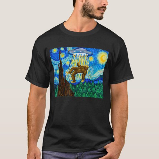 Funny Bigfoot, Bigfoot Alien, Funny Staright T-Shirt (Vorderseite)