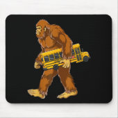 Funny Bigfoot Bus Driver Sasquatch School Bus Love Mousepad (Vorne)
