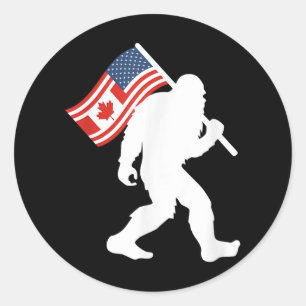 Funny Bigfoot Canada The 51 Staat Trump Canada U.S Runder Aufkleber