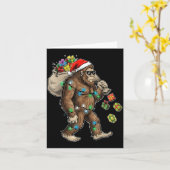 Funny Bigfoot Christmas Tree Lights Xmas Boys Mens Karte (Gelbe Blume)