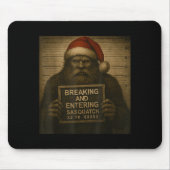 Funny Bigfoot Christmas – Xmas Sasquatch Mugshot Mousepad (Vorne)