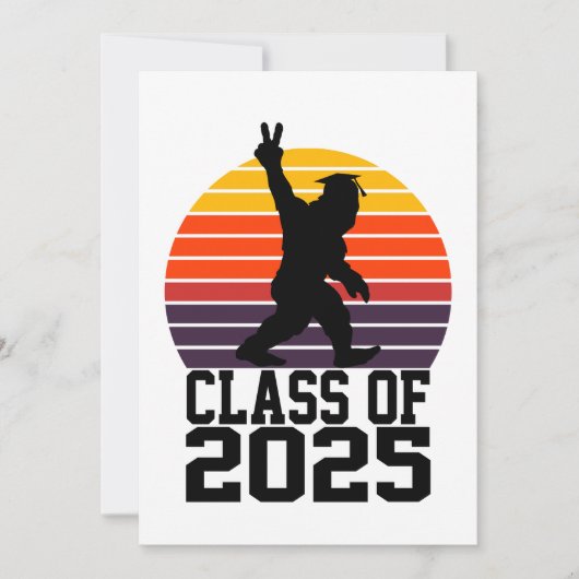 Funny Bigfoot Class von 2025 - Abschluss 2025 Einladung (Vorderseite)