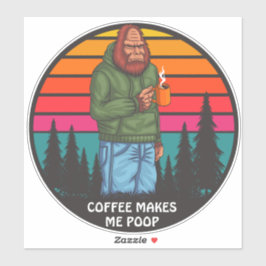Funny Bigfoot Coffee Kacke mich Sasquatch Truck Aufkleber