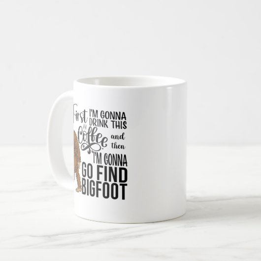 Funny Bigfoot Coffee Tasse (Vorderseite Links)