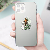 Funny Bigfoot Cycling, Lass's Ride Aufkleber (Telefon)