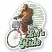 Funny Bigfoot Cycling, Lass's Ride Aufkleber (Vorderseite)