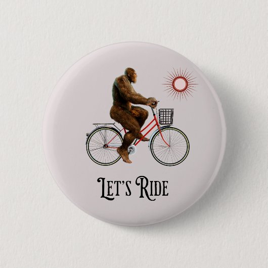 Funny Bigfoot Cycling, Lass's Ride Button (Vorderseite)