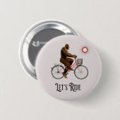 Funny Bigfoot Cycling, Lass's Ride Button (Vorne & Hinten)