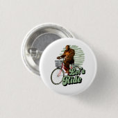 Funny Bigfoot Cycling, Lass's Ride Button (Vorne & Hinten)