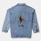 Funny Bigfoot Cycling, Lass's Ride Jeansjacke (Rückseite)