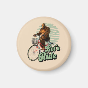 Funny Bigfoot Cycling, Lass's Ride Magnet