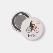 Funny Bigfoot Cycling, Lass's Ride Magnet (Vorderseite/Rückseite)