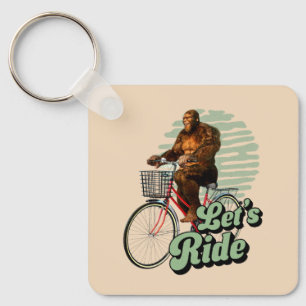 Funny Bigfoot Cycling, Lass's Ride Schlüsselanhänger