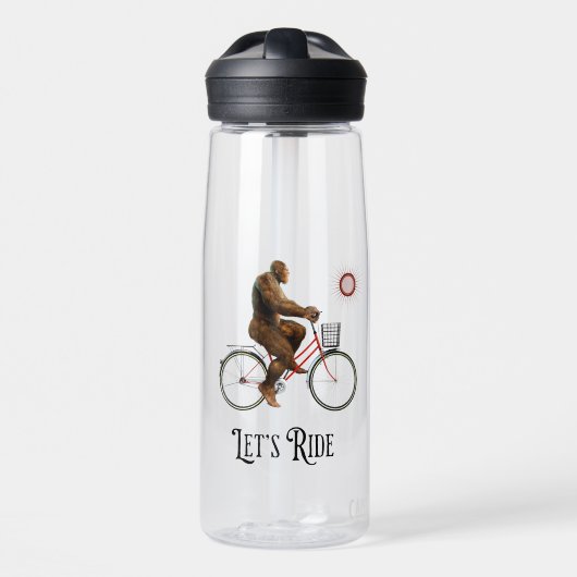 Funny Bigfoot Cycling, Lass's Ride Trinkflasche (Vorne)