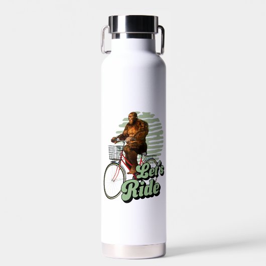 Funny Bigfoot Cycling, Lass's Ride Trinkflasche (Vorne)