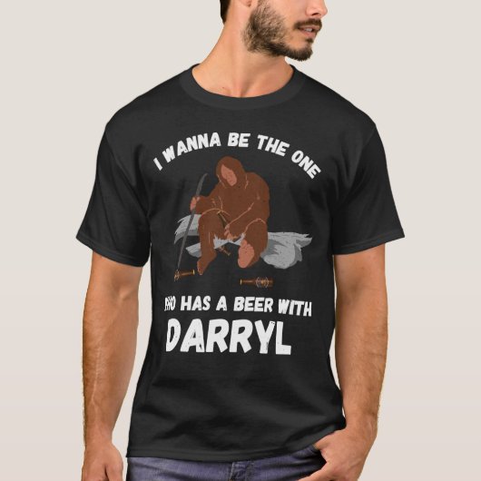 Funny Bigfoot derjenige, der ein Bier mit Darryl h T-Shirt (Vorderseite)