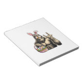 Funny Bigfoot Easter Egg Rock Sasquatch Easter Day Notizblock (angewinkelt)