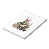 Funny Bigfoot Easter Egg Rock Sasquatch Easter Day Notizblock (Rotiert)