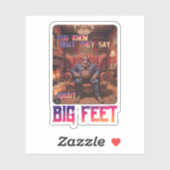 Funny Bigfoot Feet Meme Aufkleber (Blatt)