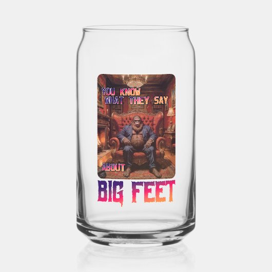 Funny Bigfoot Feet Meme Dosenglas (Rückseite)