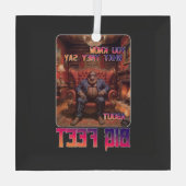 Funny Bigfoot Feet Meme Ornament Aus Glas (Rückseite)