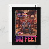 Funny Bigfoot Feet Meme Postkarte (Vorne/Hinten)
