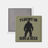 Funny Bigfoot - fließend in Verborgen und Suchen Magnet (Vorderseite/Rückseite)