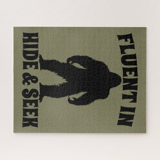 Funny Bigfoot - fließend in Verborgen und Suchen Puzzle (Horizontal)