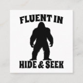 Funny Bigfoot - fließend in Verborgen und Suchen Quadratische Visitenkarte (Vorderseite)