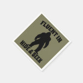 Funny Bigfoot - fließend in Verborgen und Suchen Serviette (Ecke)