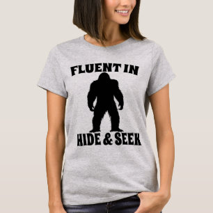 Funny Bigfoot - fließend in Verborgen und Suchen T-Shirt