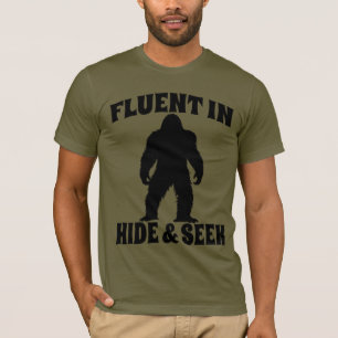 Funny Bigfoot - fließend in Verborgen und Suchen T-Shirt