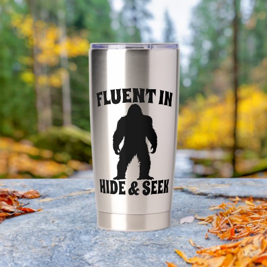 Funny Bigfoot - Fluent in Hide and Seek Thermobecher (Außenbereich (gedreht))