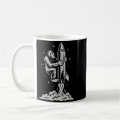 Funny Bigfoot Flying Into Space With Stars And Cos Kaffeetasse (Links)