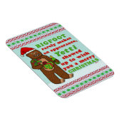 Funny Bigfoot Frohe Christmas Sasquatch Pun Magnet (Rechte Seite)