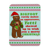 Funny Bigfoot Frohe Christmas Sasquatch Pun Magnet (Vertikal)