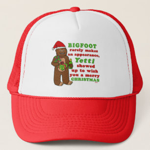 Funny Bigfoot Frohe Christmas Sasquatch Pun Truckerkappe