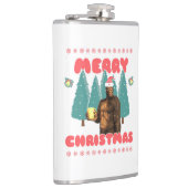 Funny Bigfoot - Frohe Weihnachten Flachmann (Rechts)