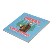 Funny Bigfoot - Frohe Weihnachten Fliese (Seite)