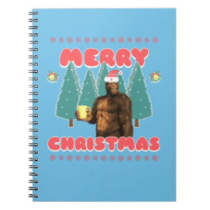 Funny Bigfoot - Frohe Weihnachten Notizblock