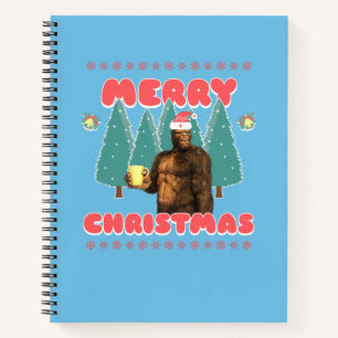 Funny Bigfoot - Frohe Weihnachten Notizblock