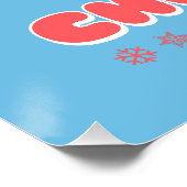 Funny Bigfoot - Frohe Weihnachten Poster (Ecke)