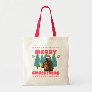 Funny Bigfoot - Frohe Weihnachten Tragetasche