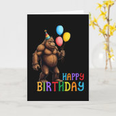 Funny BigFoot Geburtstagskarte mit Balloons Karte (Gelbe Blume)