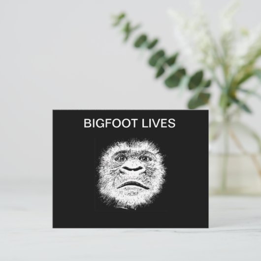 Funny Bigfoot Geschenke Postkarte (Stehend Vorderseite)
